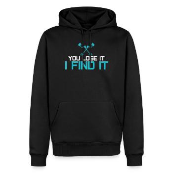 Sondeln Sondeln - Männer Premium Bio Hoodie - Schwarz - Vorne - Nico (187cm)