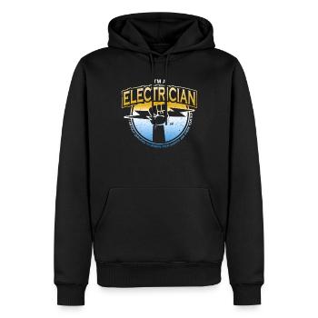 Ich bin Elektriker - Männer Premium Bio Hoodie - Schwarz - Vorne - Nico (187cm)
