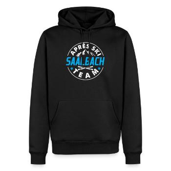 Apres Ski Saalbach Team Cadeau de vacances d'hiver - Sweat à capuche Premium bio Homme - noir - Devant - Nico (187cm)