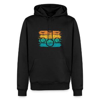 monocycle - Sweat à capuche Premium bio Homme - noir - Devant - Nico (187cm)