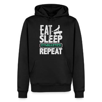 Gymnastik Gymnastik - Herre Premium økologisk hoodie - sort - Foran - Nico (187cm)