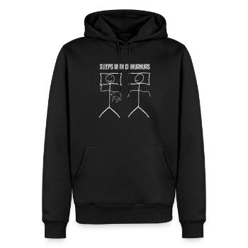 Dort avec des Chihuahuas - Sweat à capuche Premium bio Homme - noir - Devant - Nico (187cm)