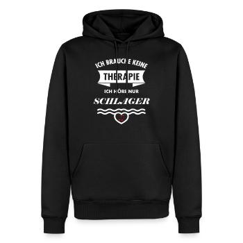 Schlager music musique idée de cadeau coeur schlager - Sweat à capuche Premium bio Homme - noir - Devant - Nico (187cm)
