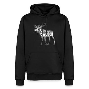 Schweden Elch Urlaub Geschenk - Männer Premium Bio Hoodie - Schwarz - Vorne - Nico (187cm)