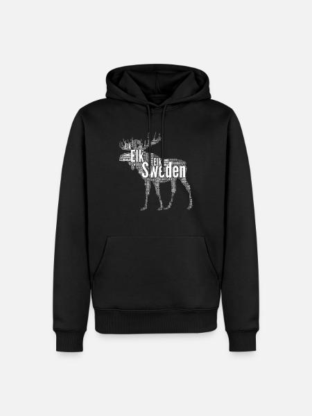 Schweden Elch Urlaub Geschenk - Männer Premium Bio Hoodie - Schwarz