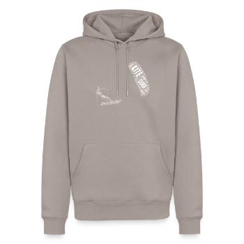 Kitesurf Kite Sport Kiting Wordcloud Gift - Men’s Premium Organic Hoodie - taupe - Front - Nico (187cm)