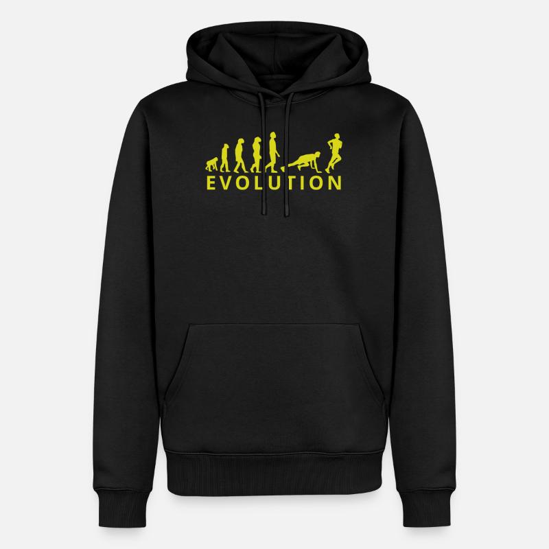 Evolution d'un athlète - Sweat à capuche Premium bio Homme - noir