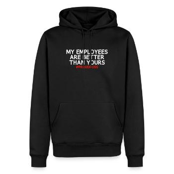 Meilleurs employés - Fier patron | Cadeau d'entreprise Boss - Sweat à capuche Premium bio Homme - noir - Devant - Nico (187cm)