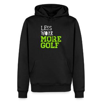 golf - Sweat à capuche Premium bio Homme - noir - Devant - Nico (187cm)