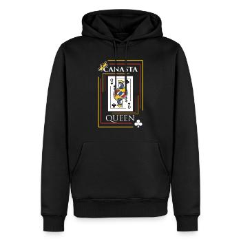 Canasta design Cadeau pour les joueurs de jeux de cartes et - Sweat à capuche Premium bio Homme - noir - Devant - Nico (187cm)
