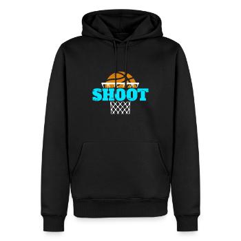 Shoot Basketball Geschenk für Kinder - Männer Premium Bio Hoodie - Schwarz - Vorne - Nico (187cm)