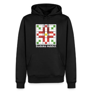 Sudoko Design Geschenk für Fans der Japaner - Männer Premium Bio Hoodie - Schwarz - Vorne - Nico (187cm)