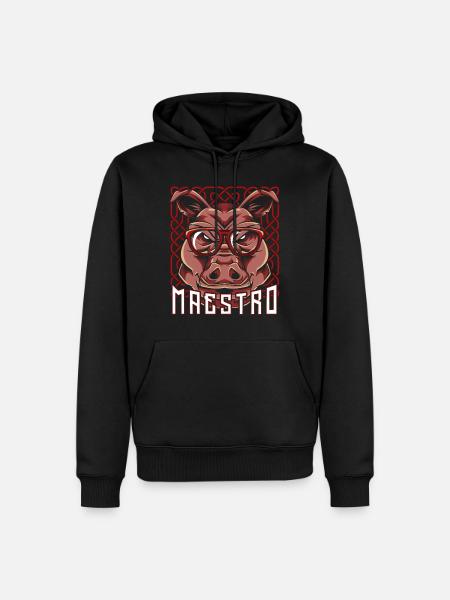 porc - Sweat à capuche Premium bio Homme - noir