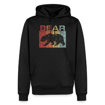 porter - Sweat à capuche Premium bio Homme - noir - Devant - Nico (187cm)