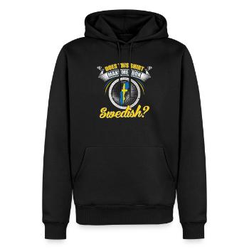 Schweden - Männer Premium Bio Hoodie - Schwarz - Vorne - Nico (187cm)