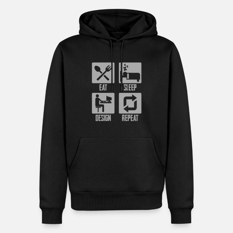 architecte - Sweat à capuche Premium bio Homme - noir