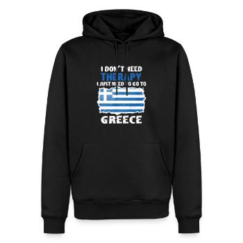 Greece - Men’s Premium Organic Hoodie - black - Front - Nico (187cm)