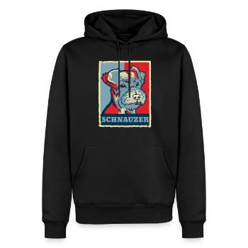 Schnauzer Hund Retro Vintage Geschenk - Männer Premium Bio Hoodie - Schwarz - Vorne - Nico (187cm)