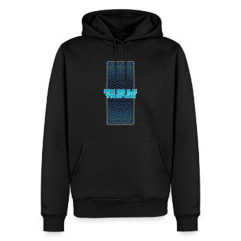 Psychedelic Trance T-Shirt Goa Psy Party Muster Om - Männer Premium Bio Hoodie - Schwarz - Vorne - Nico (187cm)