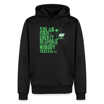 Solar - Männer Premium Bio Hoodie - Schwarz - Vorne - Nico (187cm)