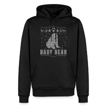 Familie Partnerlook Papa Mama Baby Bear Ugly Shirt - Männer Premium Bio Hoodie - Schwarz - Vorne - Nico (187cm)