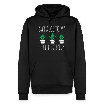 ALOE VERA - Männer Premium Bio Hoodie - Schwarz - Vorne - Nico (187cm)