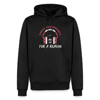 Kopfhörer Programmierer Spruch Lustiges Geschenk - Männer Premium Bio Hoodie - Schwarz - Vorne - Nico (187cm)