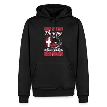 Danemark - Sweat à capuche Premium bio Homme - noir - Devant - Nico (187cm)