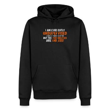 Drôle - Sweat à capuche Premium bio Homme - noir - Devant - Nico (187cm)