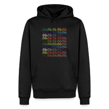 Vélo vélo vélo cadeau vélo de route - Sweat à capuche Premium bio Homme - noir - Devant - Nico (187cm)