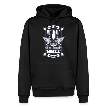 Mechanik Totenkopf Rock - Männer Premium Bio Hoodie - Schwarz - Vorne - Nico (187cm)