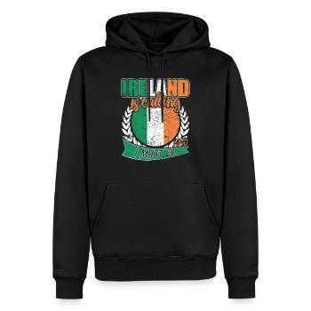 Drapeau national de Dublin Irlande - Sweat à capuche Premium bio Homme - noir - Devant - Nico (187cm)