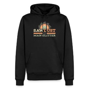 Saw Dust est un scintillement - Sweat à capuche Premium bio Homme - noir - Devant - Nico (187cm)