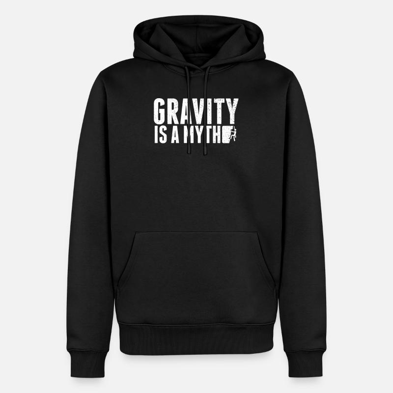 montée - Sweat à capuche Premium bio Homme - noir