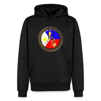 Philippinen Flagge Landkarte - Männer Premium Bio Hoodie - Schwarz - Vorne - Nico (187cm)