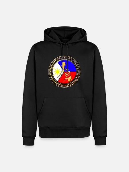 Philippines flag map - Men’s Premium Organic Hoodie - black