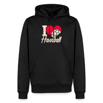 Handball Ballsport Liebe - Männer Premium Bio Hoodie - Schwarz - Vorne - Nico (187cm)