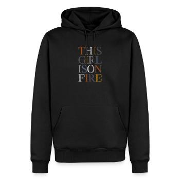 Girl Power Cool Frauenpower Retro Vintage Geschenk - Männer Premium Bio Hoodie - Schwarz - Vorne - Nico (187cm)