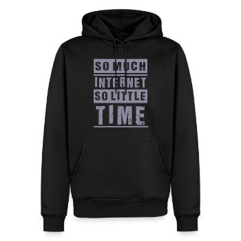 Internet - Männer Premium Bio Hoodie - Schwarz - Vorne - Nico (187cm)
