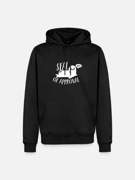 Seal of Approval - Männer Premium Bio Hoodie - Schwarz