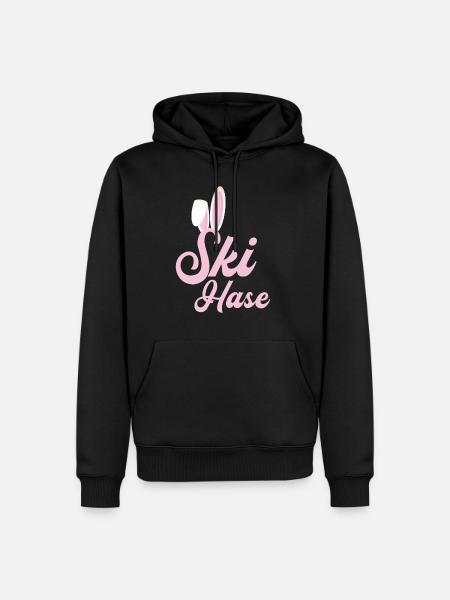 Skihase - Sweat à capuche Premium bio Homme - noir