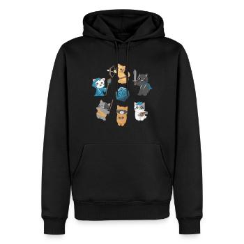 Roleplay board game Cats Cat - Men’s Premium Organic Hoodie - black - Front - Nico (187cm)