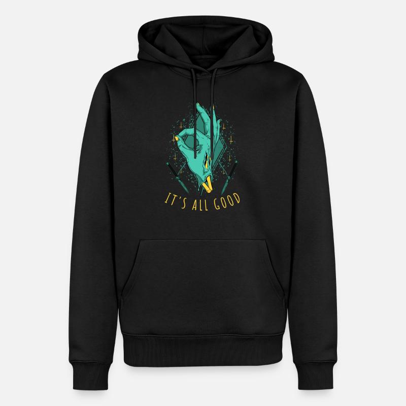 IT S ALL GOOD - Männer Premium Bio Hoodie - Schwarz