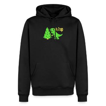 Dinosaurier-Weihnachten oh Mist Geschenk - Männer Premium Bio Hoodie - Schwarz - Vorne - Nico (187cm)