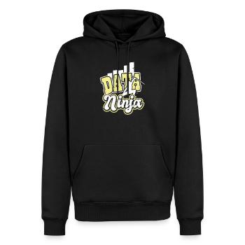 Data Ninja Business Analyst Gift - Men’s Premium Organic Hoodie - black - Front - Nico (187cm)