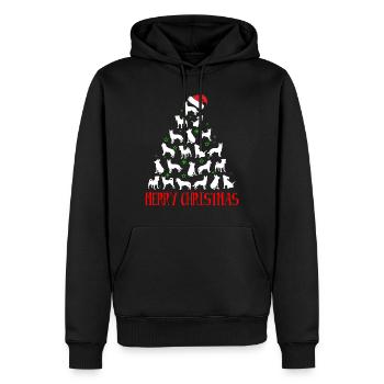Joyeux noel - Sweat à capuche Premium bio Homme - noir - Devant - Nico (187cm)