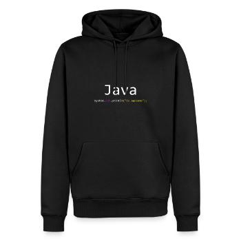 Java is awesome - Sweat à capuche Premium bio Homme - noir - Devant - Nico (187cm)
