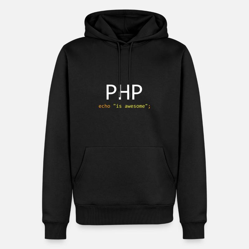 PHP is awesome - Sweat à capuche Premium bio Homme - noir