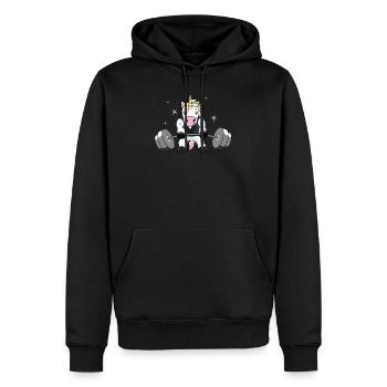 Gewichtheben Einhorn - Männer Premium Bio Hoodie - Schwarz - Vorne - Nico (187cm)