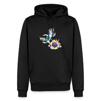 Bowling Skittles Licorne Player Cadeau Bowler - Sweat à capuche Premium bio Homme - noir - Devant - Nico (187cm)